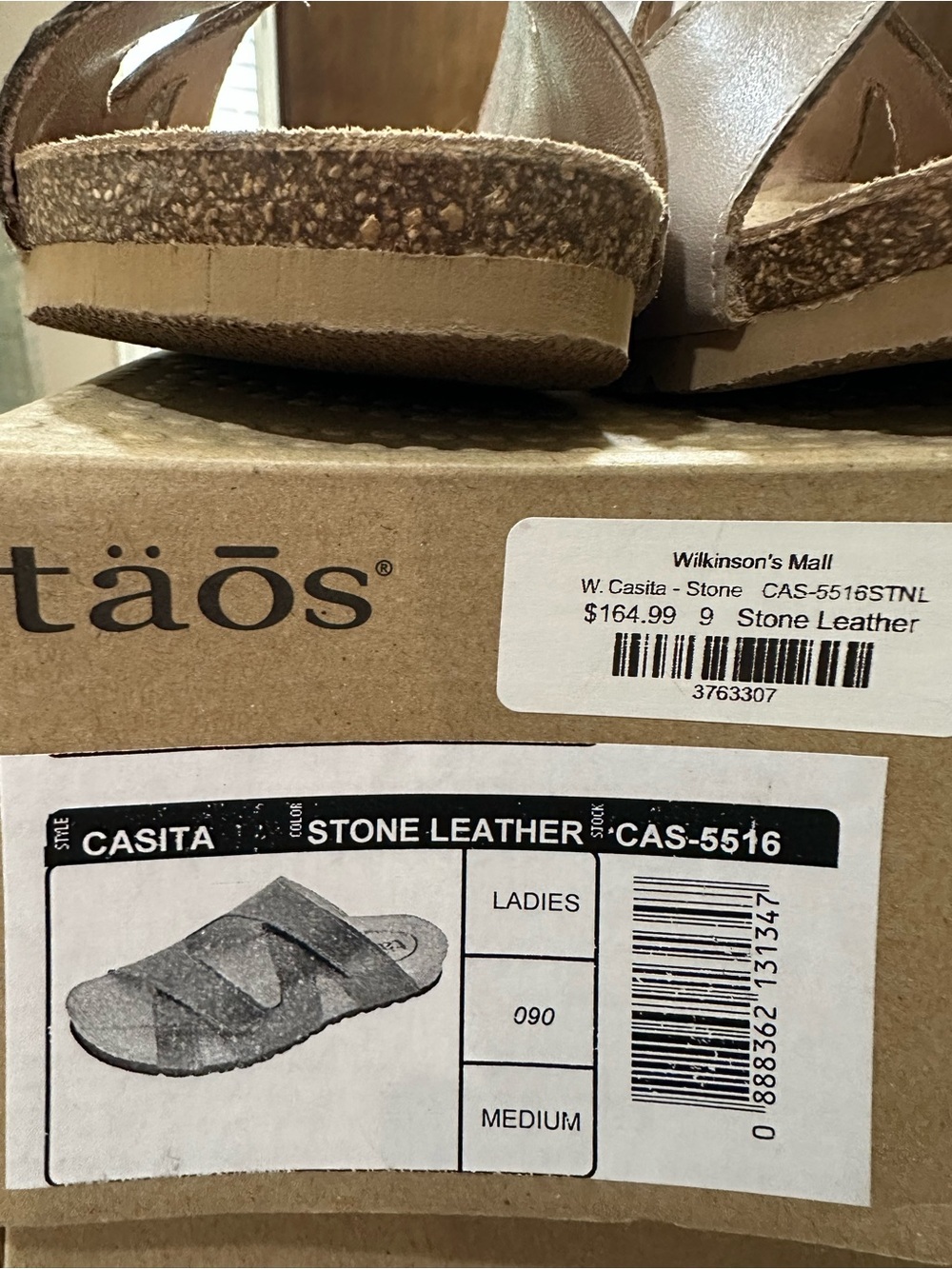 TAOS CASITA SANDALS SIZE 9 STONE! - Picture 5 of 10